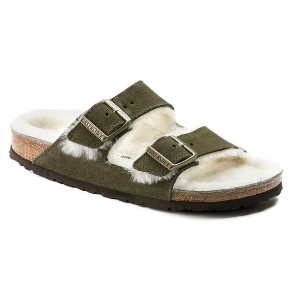 NEW Birkenstock Arizona Shearling Suede Leather Size 38 - Picture 9 of 9